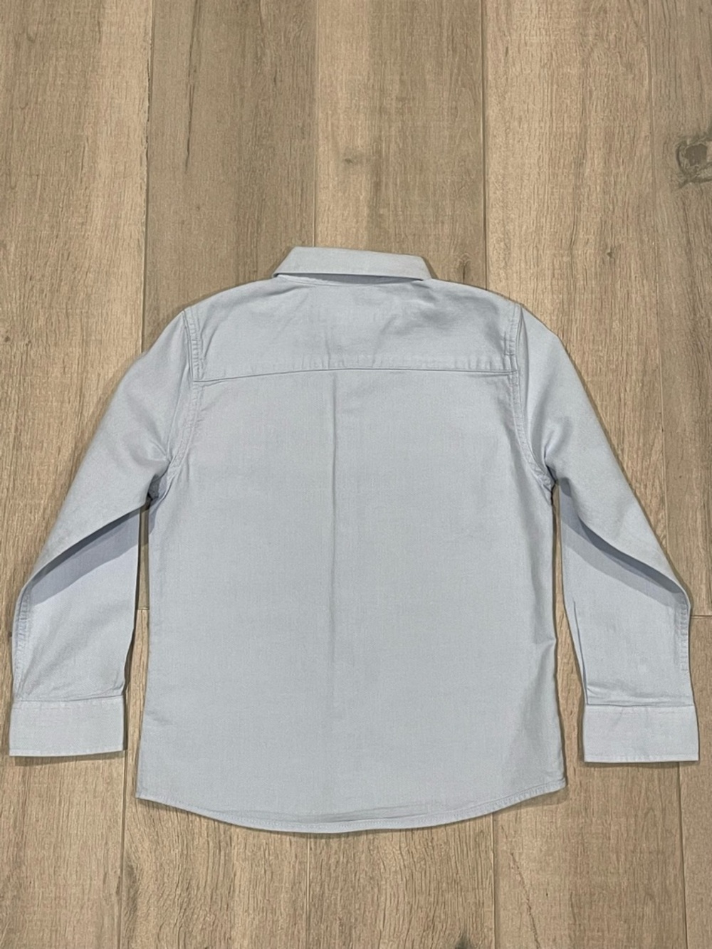 ZARA Boys Slim Fit Dress Shirt Size 7 (122 cm) Light Blue Button Down - Picture 2 of 9